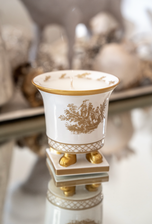 Amapola de Seine Classic Toile Petite Ceramic Candle