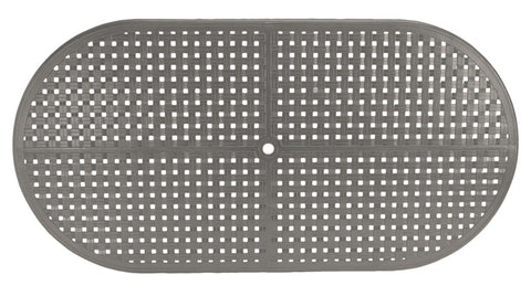 double lattice oval tabletop
