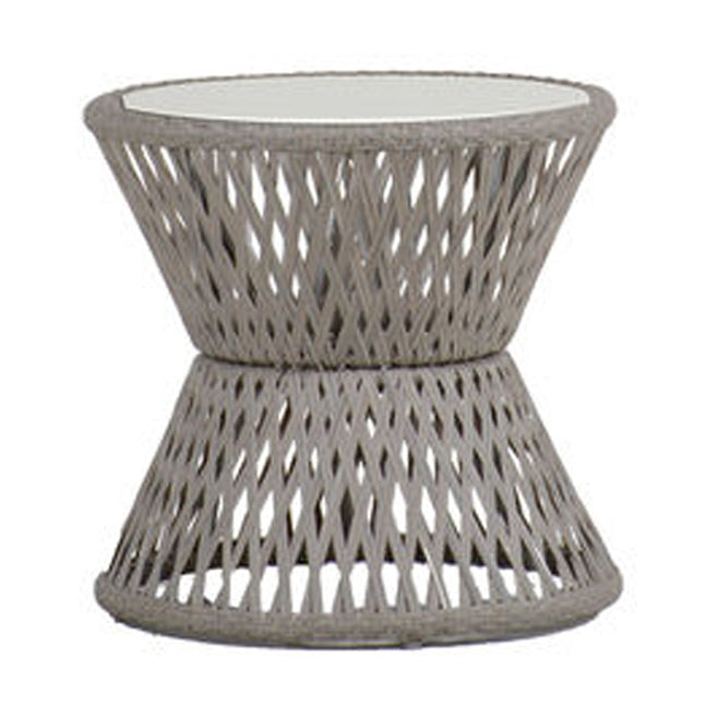 echo woven end table oyster