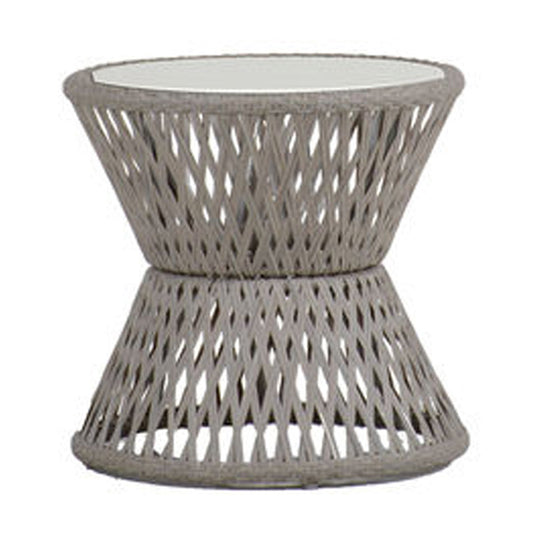 echo woven end table oyster